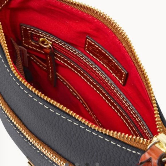 Dooney & Bourke Pebble Grain Letter Carrier Crossbody Midnight Blue - Picture 15 of 16